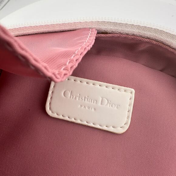 Christian Dior Pink Trotter Monogram 2 Denim Wristlet Pouch - Picture 3 of 16